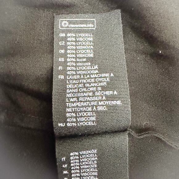 & Other Stories Black Wrap Tie Pencil Straight Skirt Short Size 6 - Picture 4 of 6